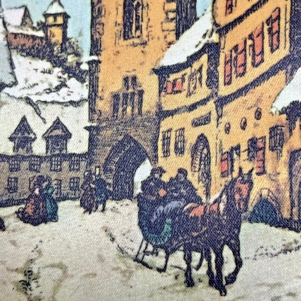 Vintage Fabric Rothenburg Tauber‎ Kunstverlag Ernst Geissendorfer Card Handmade